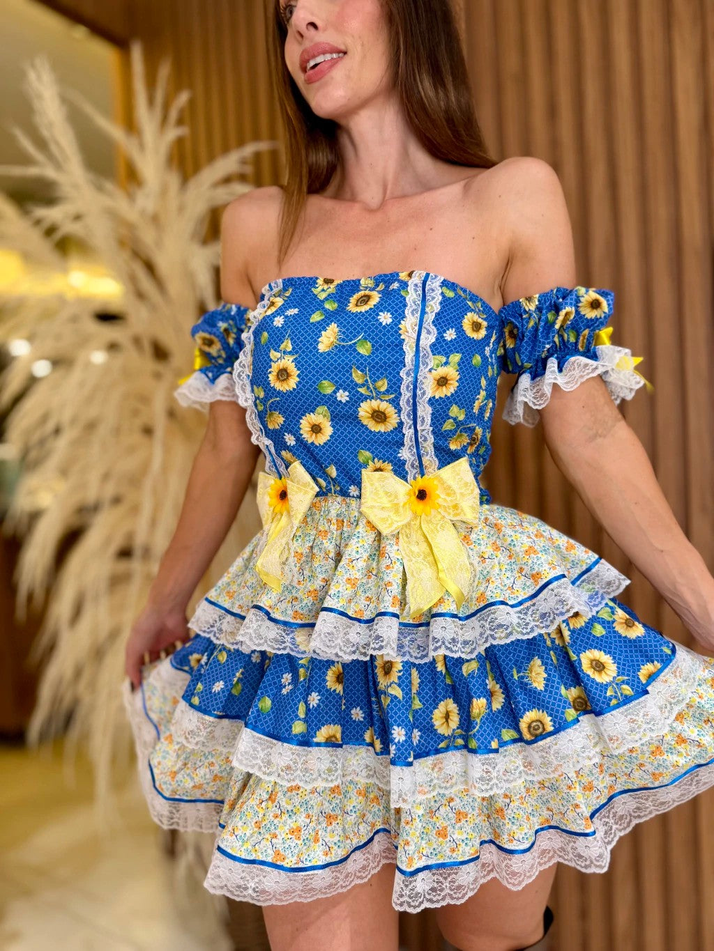 Vestido junino - Mavi Azul